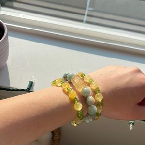 Handmade crystal bracelet bundle